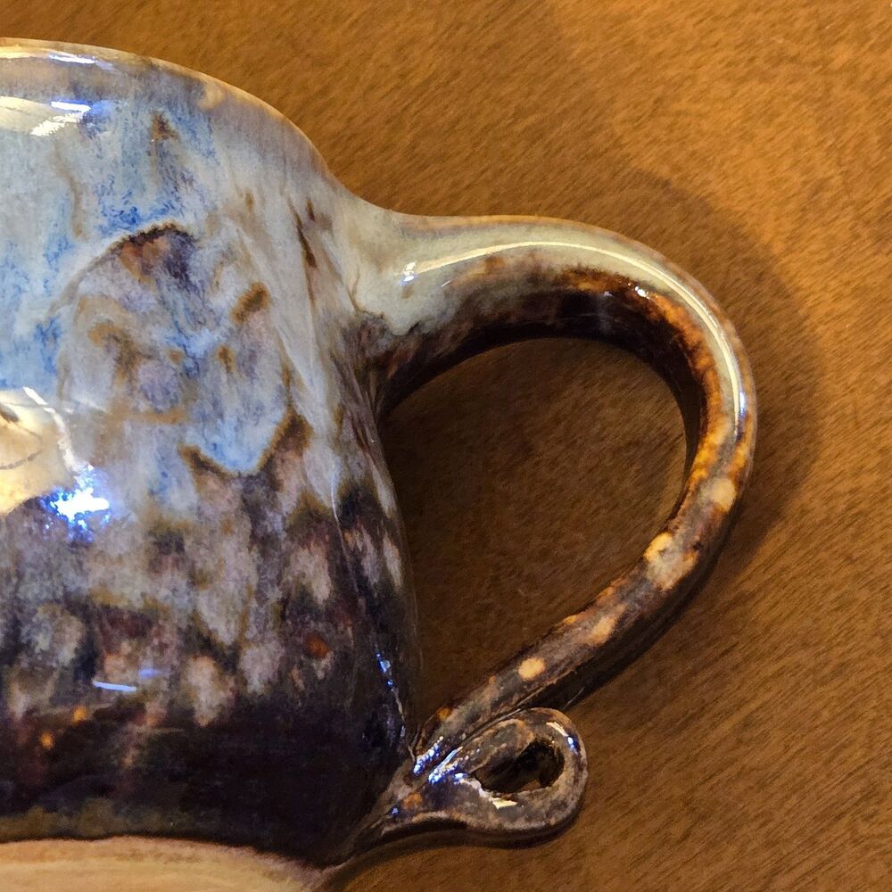 Studio Art Pottery Creamer Pitcher Signed Glazed Stoneware - Picture 7 of 11